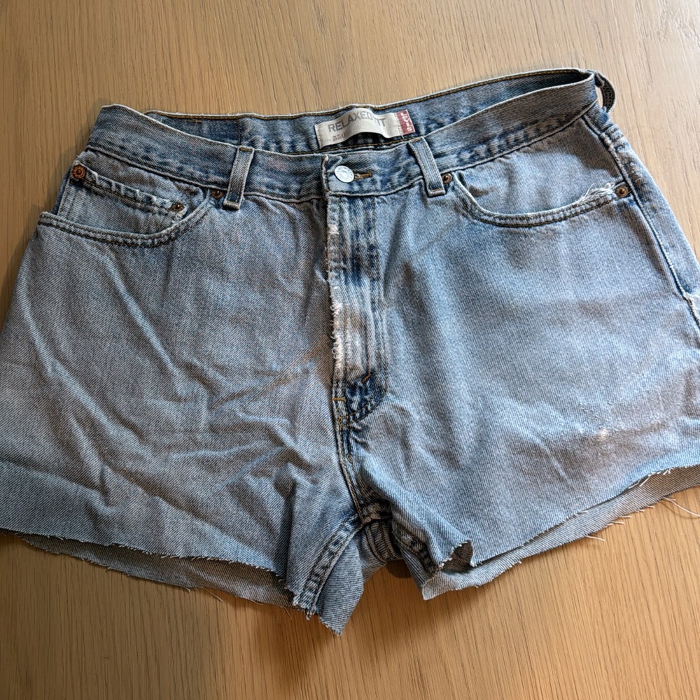 Vintage Levi's Blue Jean Shorts Distressed Cut-Off Style